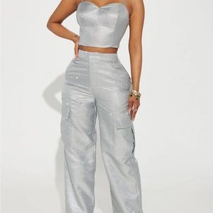 Metallic Pants Set